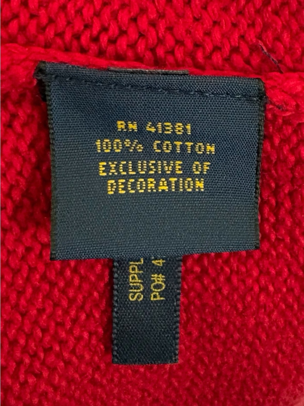 Mens Polo ralph Lauren 1/4 half zip M red sweater - Picture 5 of 6
